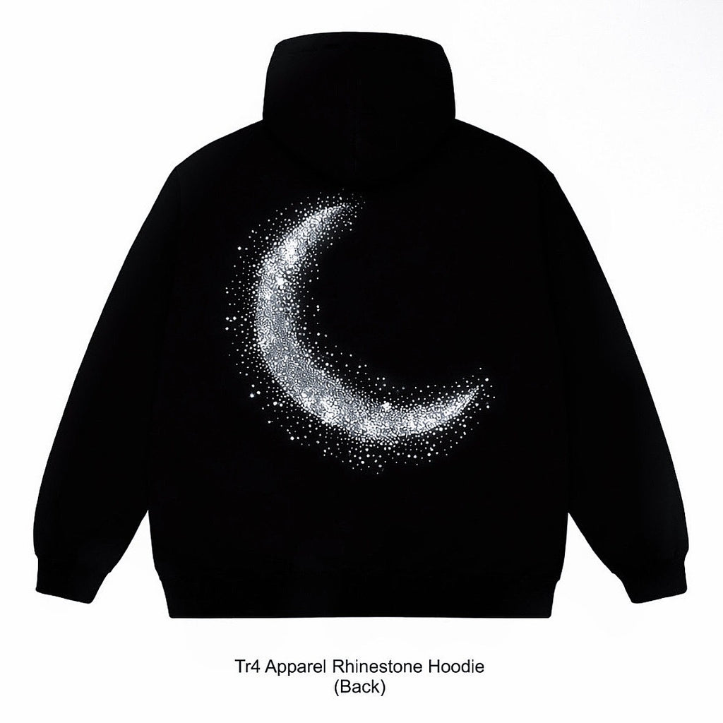 Tr4 Apparel Rhinestone Moon Hoodie