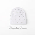 Rhinestone White Beanie
